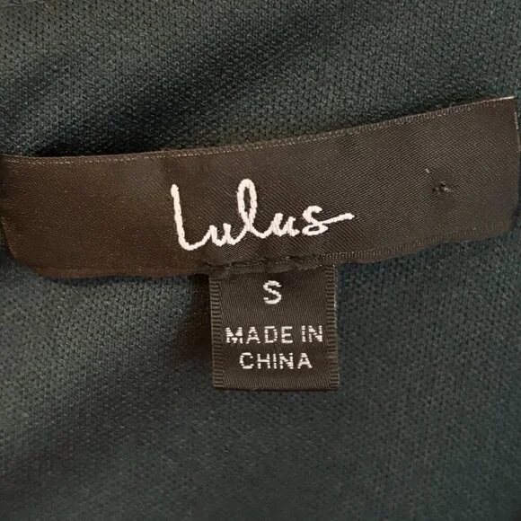 Like New Lulus Blissful Love Cutout Mini Skater Dress, Dark Green, Size Small - Picture 4 of 6